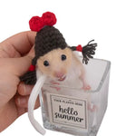 Handmade Crochet Hat Cute Animal Costume for Small Animals - GreenFur