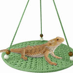 Handmade Hanging Crochet Reptile Hammock for Lizards - GreenFur