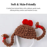 Handmade Knit Hat for Hamsters Small Animal Cute Photo Prop - GreenFur