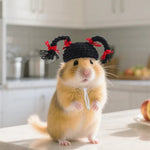 Handmade Knit Hat for Hamsters Small Animal Cute Photo Prop - GreenFur