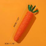Handmade Paper Rope Carrot Shaped Chew Toy for Cat - GreenFur