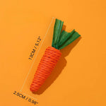 Handmade Paper Rope Carrot Shaped Chew Toy for Cat - GreenFur