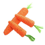 Handmade Paper Rope Carrot Shaped Chew Toy for Cat - GreenFur