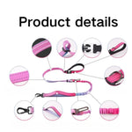 Hands Free Explosion - proof Gradient Color Bungee Pet Leash - GreenFur