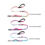 Hands Free Explosion - proof Gradient Color Bungee Pet Leash - GreenFur