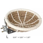 Handwoven Cotton - Linen Hanging Parrot Bed for Birds - GreenFur