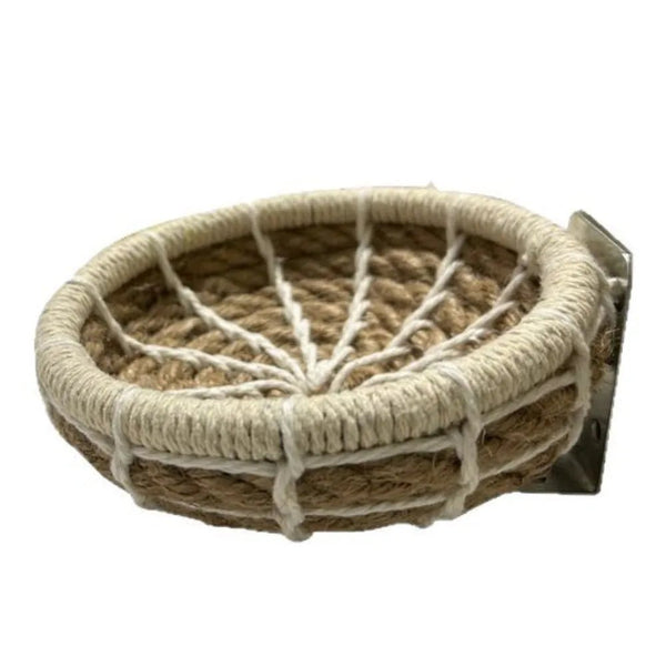 Handwoven Cotton - Linen Hanging Parrot Bed for Birds - GreenFur