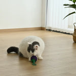 Hangable Rustling Mangosteen Style Cotton Rope Cat Chasing Toy - GreenFur