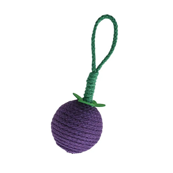 Hangable Rustling Mangosteen Style Cotton Rope Cat Chasing Toy - GreenFur