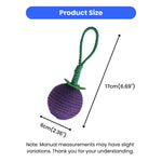 Hangable Rustling Mangosteen Style Cotton Rope Cat Chasing Toy - GreenFur