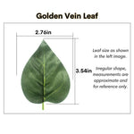 Hanging Artificial Greenery for Reptile Tank Decoration and Terrarium, Golden Vein Leaf - GreenFur