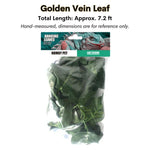 Hanging Artificial Greenery for Reptile Tank Decoration and Terrarium, Golden Vein Leaf - GreenFur