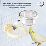 Hanging Bird Feeder Bowl Cage Mountable for Parrots Mynah and Small Pet Birds - GreenFur