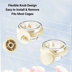 Hanging Bird Feeder Bowl Cage Mountable for Parrots Mynah and Small Pet Birds - GreenFur