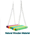 Hanging Bird Swing Bridge Toy with Chains - GreenFur