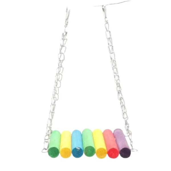 Hanging Bird Swing Bridge Toy with Chains - GreenFur