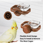 Hanging Cage Bird Feeder Bowl for Parrots Mynah and Small Birds - GreenFur