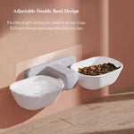Hanging Cat Bowl Detachable Thickened Dual Pet Feeding Bowl - GreenFur