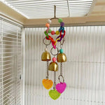 Hanging Funny Bells Chewing String Bird Toy - GreenFur
