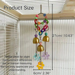 Hanging Funny Bells Chewing String Bird Toy - GreenFur