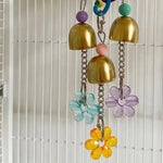 Hanging Funny Bells Chewing String Bird Toy - GreenFur