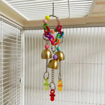 Hanging Funny Bells Chewing String Bird Toy - GreenFur