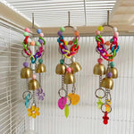 Hanging Funny Bells Chewing String Bird Toy - GreenFur