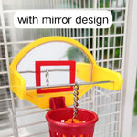 Hanging Funny Parrot Birds PVC Basketball Hoop Toy - GreenFur