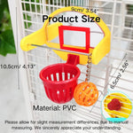 Hanging Funny Parrot Birds PVC Basketball Hoop Toy - GreenFur