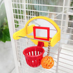 Hanging Funny Parrot Birds PVC Basketball Hoop Toy - GreenFur