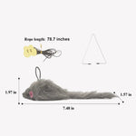 Hanging Interactive Retractable Teaser Cat Feather Toy - GreenFur