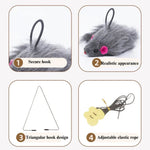 Hanging Interactive Retractable Teaser Cat Feather Toy - GreenFur