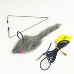 Hanging Interactive Retractable Teaser Cat Feather Toy - GreenFur