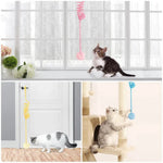 Hanging Interactive Toy Cat Spring Ball Toy - GreenFur