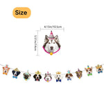 Happy Birthday Puppy Banner Dog Face Party Banner - GreenFur