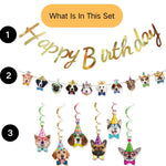 Happy Birthday Puppy Banner Dog Face Party Banner - GreenFur