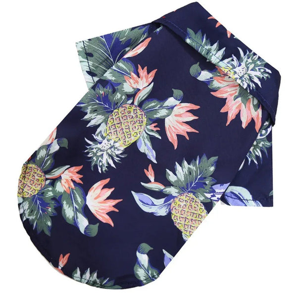 Hawaiian Pineapple Beach Shirt for Small to Medium Dogs - GreenFur