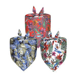 Hawaiian Tropical Plant Print Summer Triangle Bandana for Pets - GreenFur