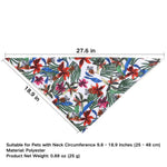 Hawaiian Tropical Plant Print Summer Triangle Bandana for Pets - GreenFur