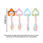 Heart Shape TPR Pet Dog Chew Toy with Braided Rope - GreenFur
