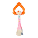 Heart Shape TPR Pet Dog Chew Toy with Braided Rope - GreenFur