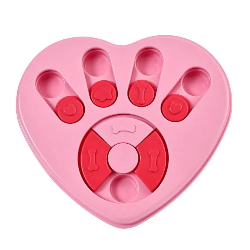 Heart - Shaped Dog Puzzle Slow Feeder Cute Anti - Gulping Pet Food Bowl - GreenFur