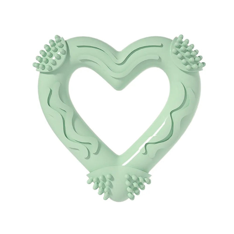 Heart - Shaped TPR Dog Chew Toy Durable Teething Toy for Small Dogs - GreenFur