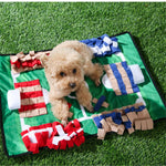 Hidden Food Field Snuffle Polyester FPF Dog Plush Toy - GreenFur