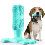 High - Density Side Bumps Paw Base Dog Toothbrush Chew Toy - GreenFur