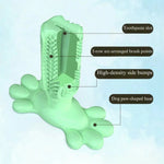 High - Density Side Bumps Paw Base Dog Toothbrush Chew Toy - GreenFur