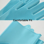 High - Density Teeth Pet Grooming Gloves Silicone Dog Bath Gloves - GreenFur