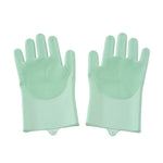 High - Density Teeth Pet Grooming Gloves Silicone Dog Bath Gloves - GreenFur