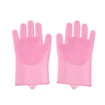 High - Density Teeth Pet Grooming Gloves Silicone Dog Bath Gloves - GreenFur