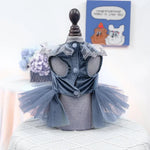 High - End Tulle Pet Dress Wedding Gown for Dogs and Cats with Leash D - Ring - GreenFur